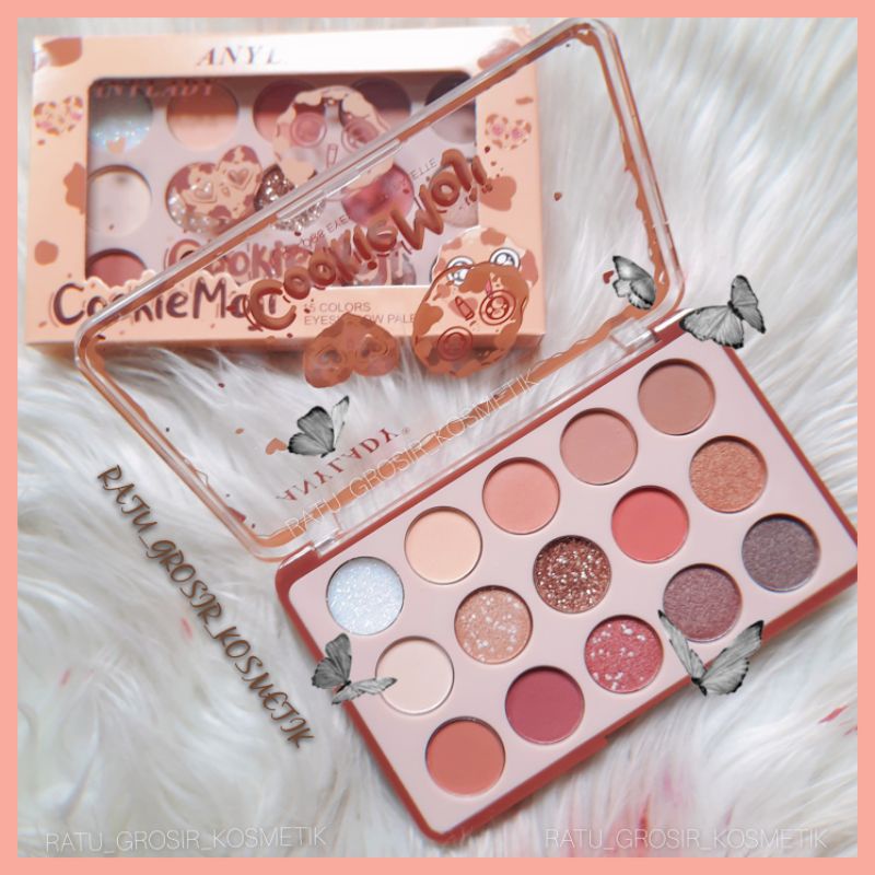 PROMO!!!EYESHADOW PALETTE COOKIE MOJI 15 COLORS ANYLADY NO.888/DREAM LIKE A UNICORN NO.850B/852