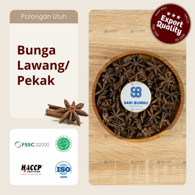 

Bunga Lawang / Pekak Utuh / Staranise Whole 250gr