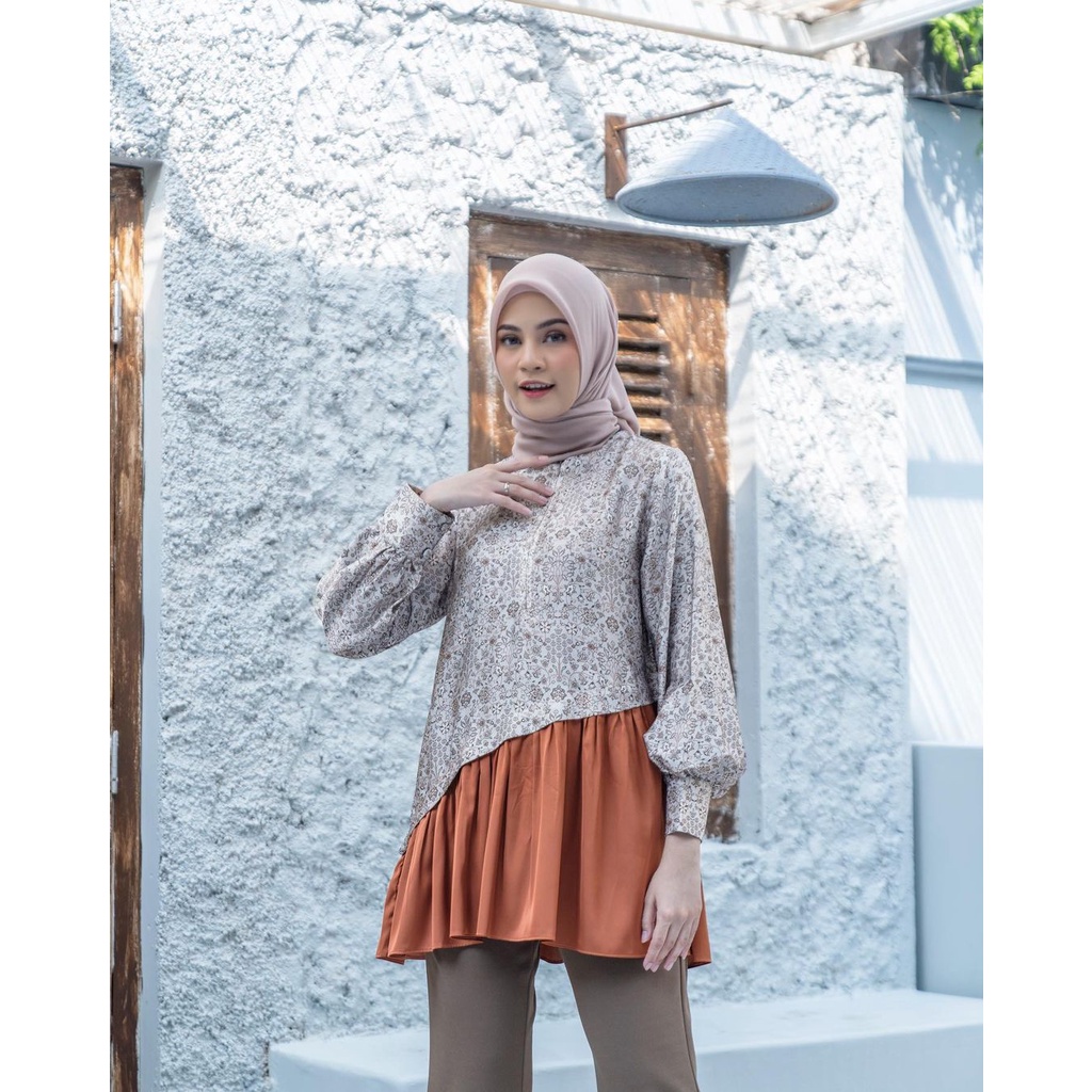 RHEA SHIRT XXL TERRACOTTA HEAVEN LIGHTS HL READYSTOCK FREEBOOK