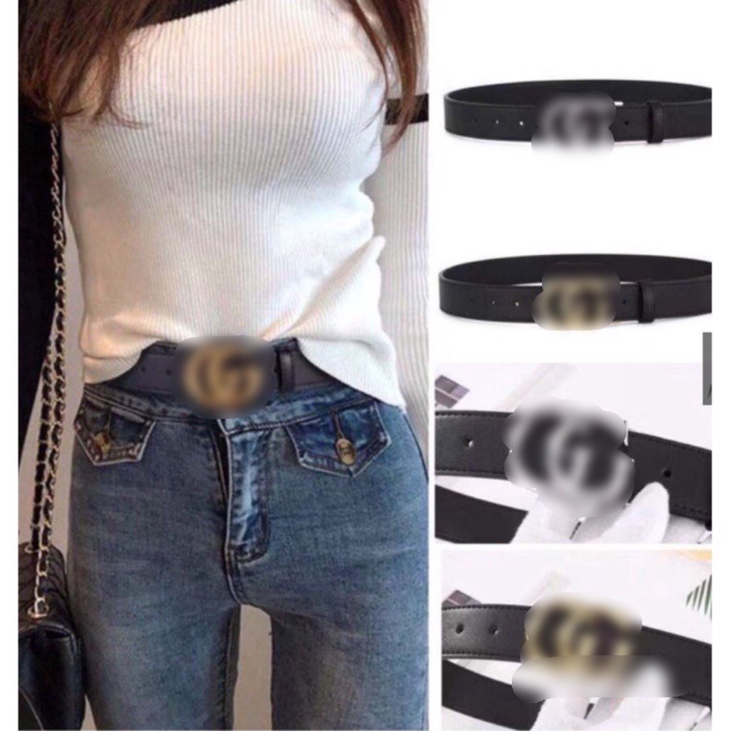 JOS828 Tali Pinggang Double G Belt Wanita Ikat Pinggang Cewek