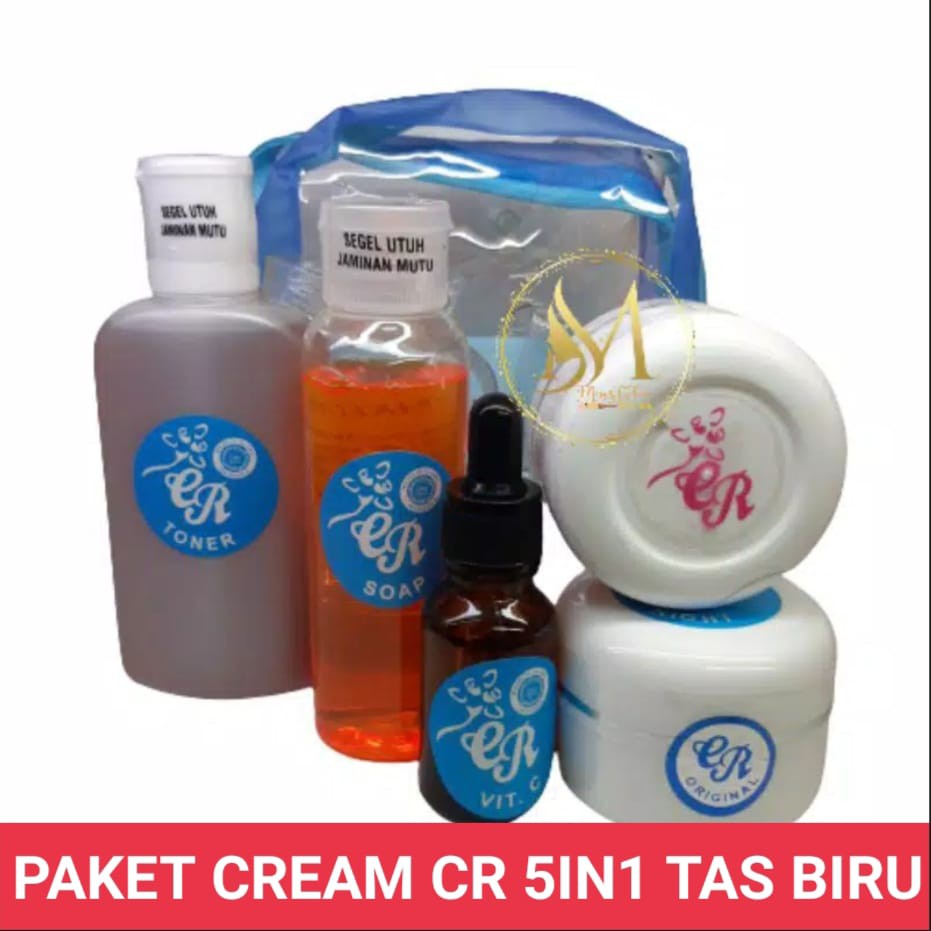 PAKET 5IN1 / CREAM CR 30.GR ORI / TAS BIRU