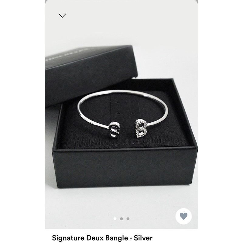 Buttonscarves Signature Deux Bangle Silver
