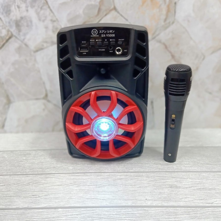 COD SPEAKER BLUETOOTH 5 INCH SX-5008 PLUS MIC KARAOKE X-BASS//SALON AKTIF X-BASS//SPEAKER KARAOKE