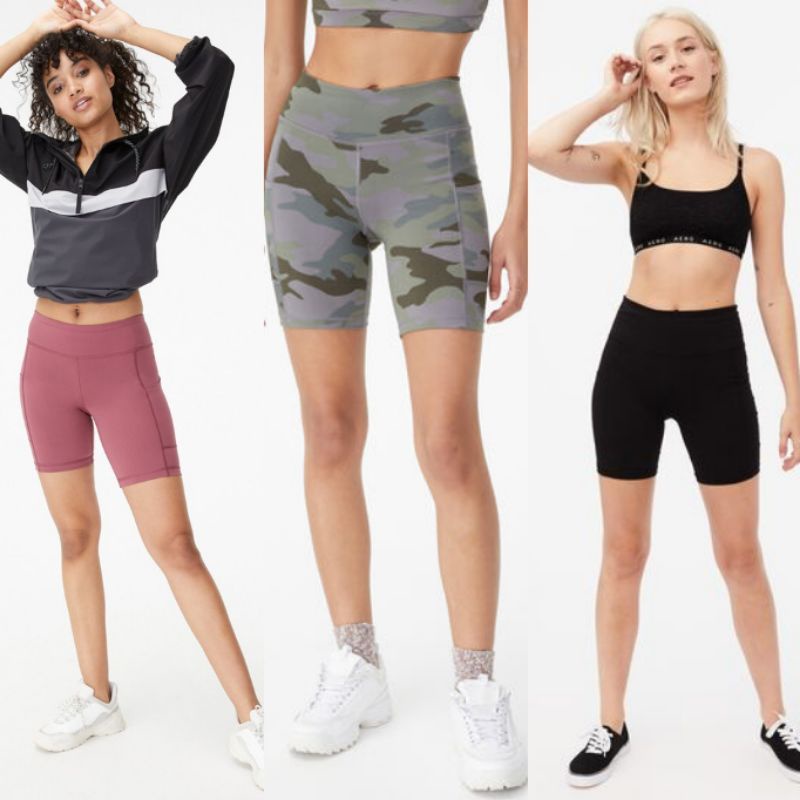 Aeropostale Flex High-Rise Pocket Bike Short