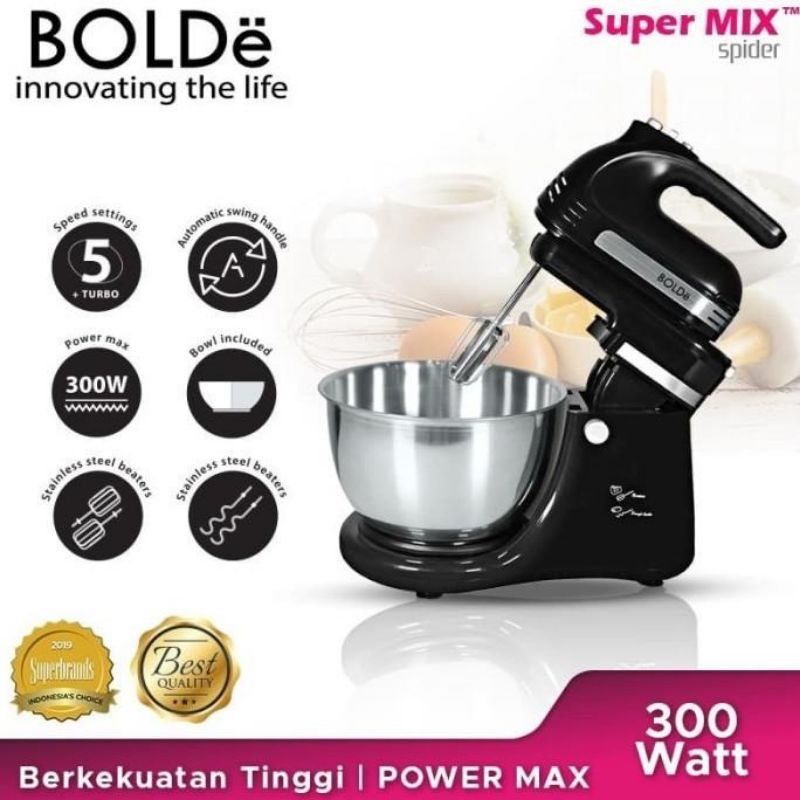 BOLDe Standing Super Mixer Spider 300Watt Low Watt 4.5L