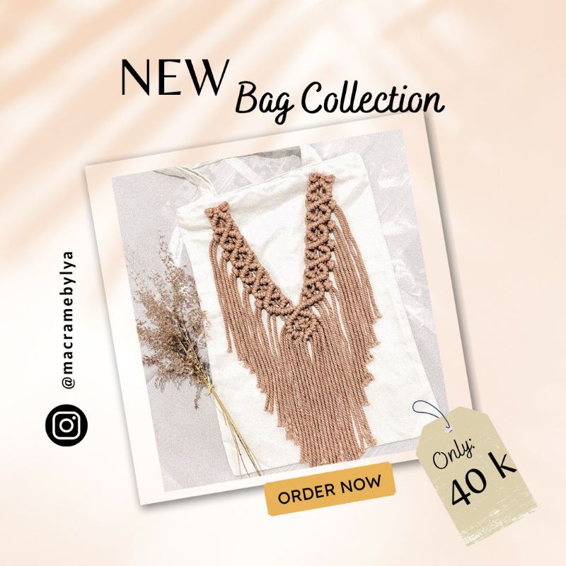 tote bag macrame / tote bag aestetic