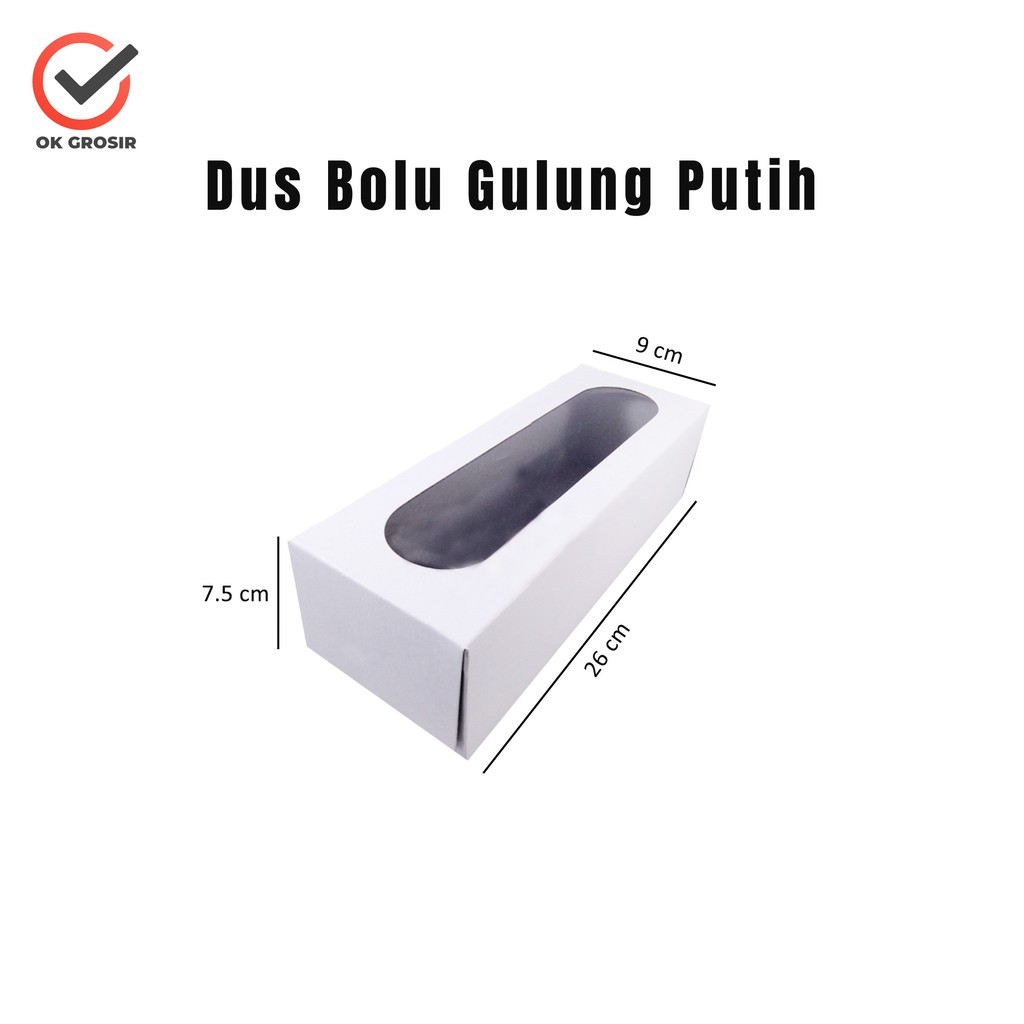 

Dus Bolu Gulung Putih Ukuran 26 CM [Per 1 Pcs]