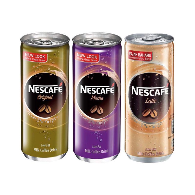 

NESCAFE CAN COFFIE 240 ML ALL VARIAN MOCHA LATTE ORIGINAL MINUMAN KALENG