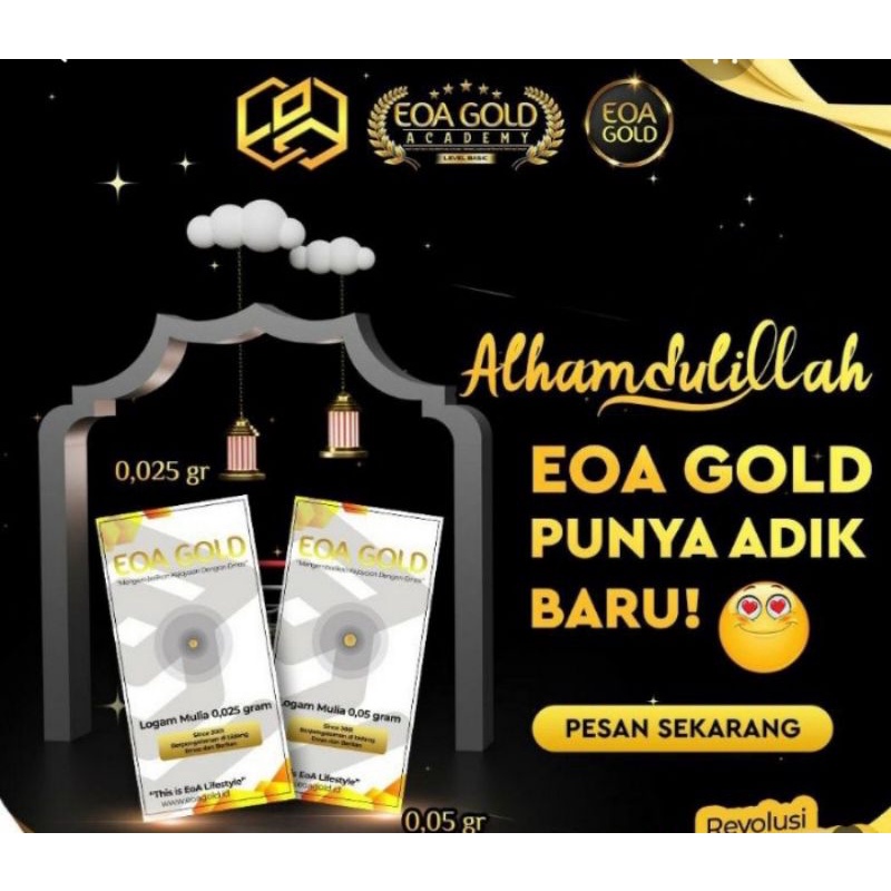 emas eoa gold si imut mini 0.05 gram asli 99