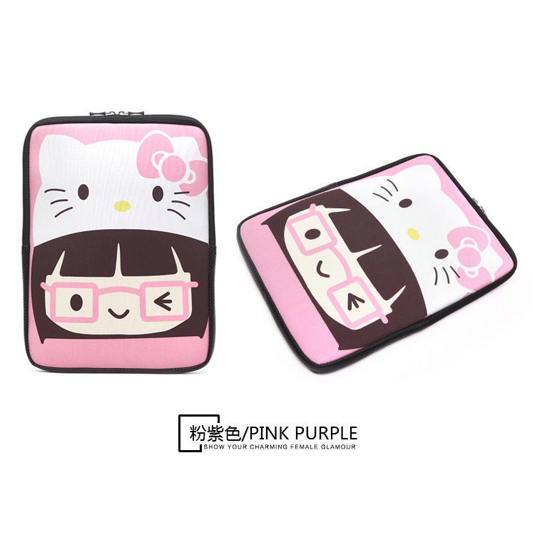 Tas Sarung Laptop Sleeve Softcase Strip Hello Kitty  Neoprene 14 inch