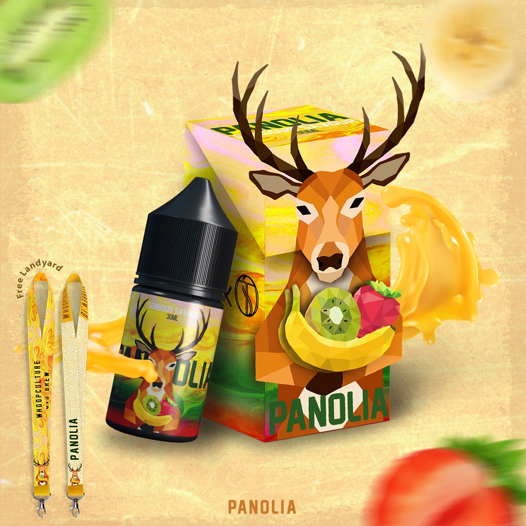 Panolia Banana Strawberry Kiwi Salt Nic 30ml 35mg, Saltnic Liquid Pods Friendly