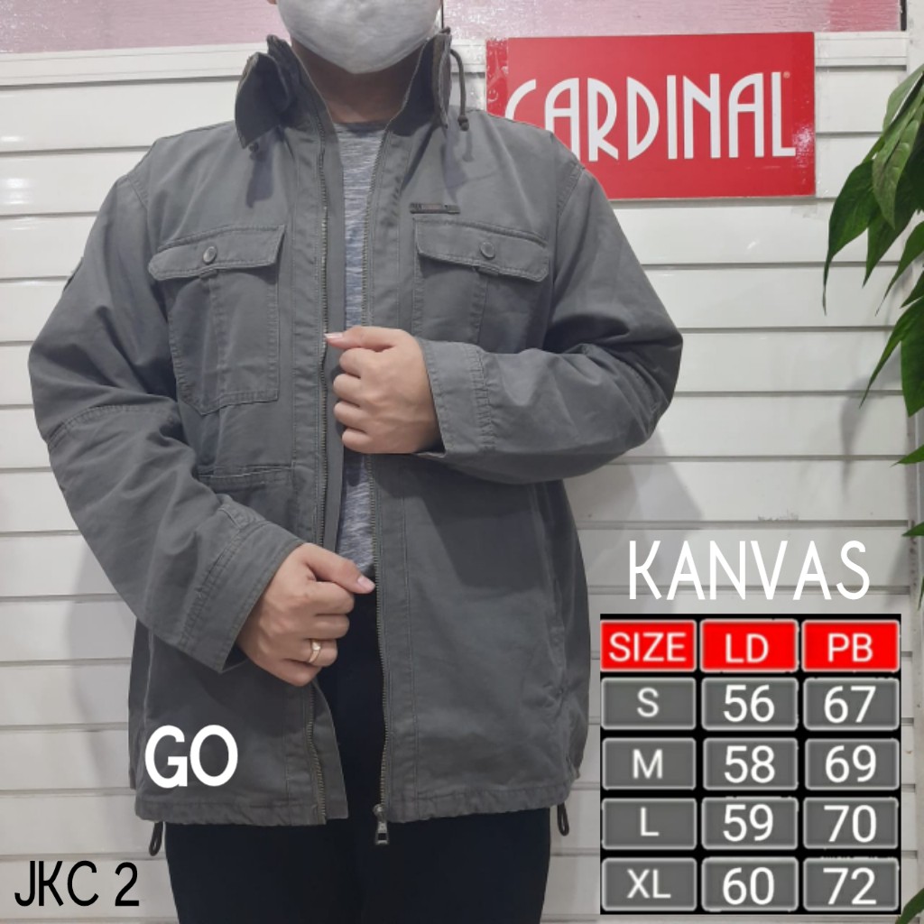 bego JKC CARDINAL JAKET KANVAS Cowok Casual Jaket Tebal Cowok Baru