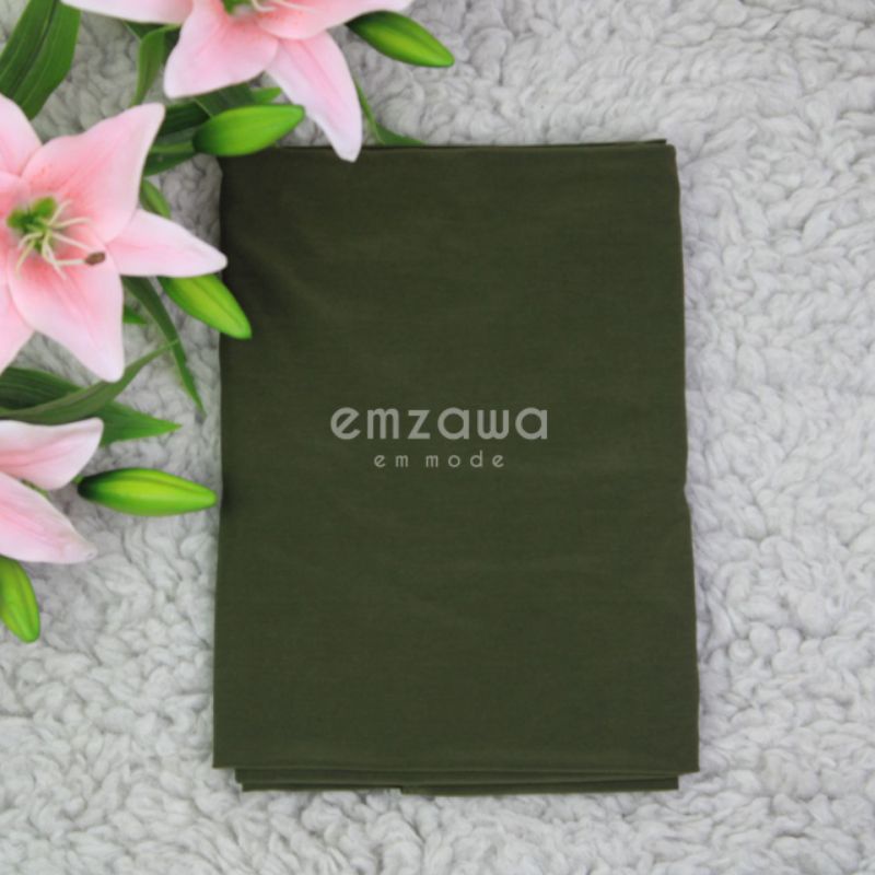 hijab bergo hijab maryam premium hijab tali hijab bahan  jersey korea nayarascarf emzawa-Army