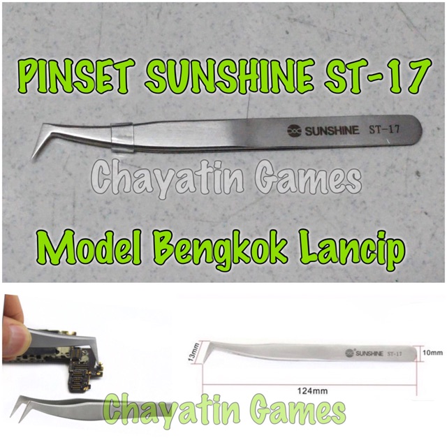 Pinset Bengkok Lancip Sunshine Type ST-17 ST 17