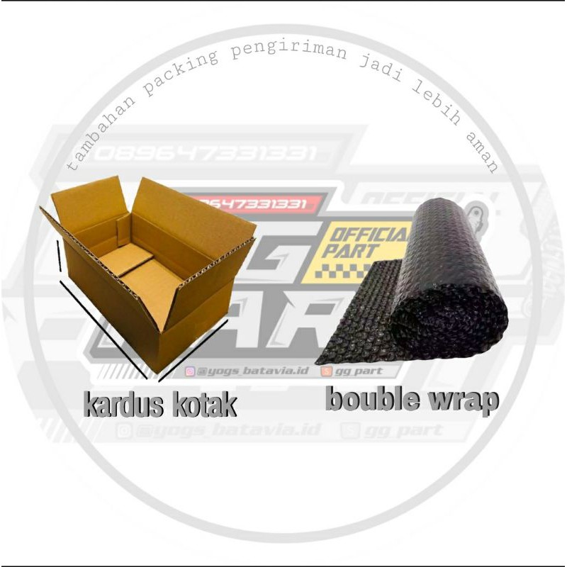 

TAMBAHAN PACKING KARDUS KOTAK plastike gelembung biar pengiriman aman
