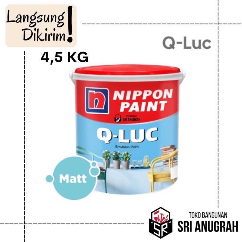 Nippon Paint Qluc Cat Dinding Interior 4.5KG
