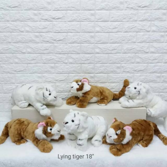Boneka lion tiger soft animal hause impor taman safari souvenir singa