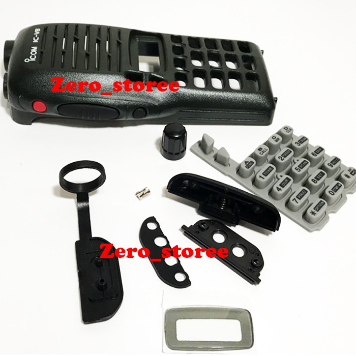 CASING HT ICOM IC V8 CASING BODY ICOM IC-V8 IC V 8 KOMPLIT SATU SET ICOM ICV8 CASE Kesing Casis V8 HT ICOM Hijau lumut IJO