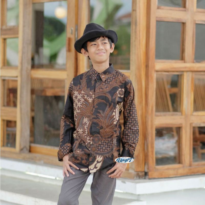 Kemeja Batik Anak-Mahesa hitam anak