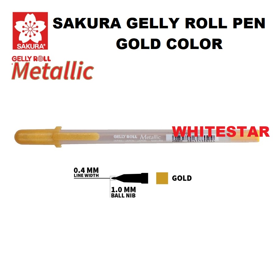 

sakura gelly roll gel pen metallic - gold (1.0)