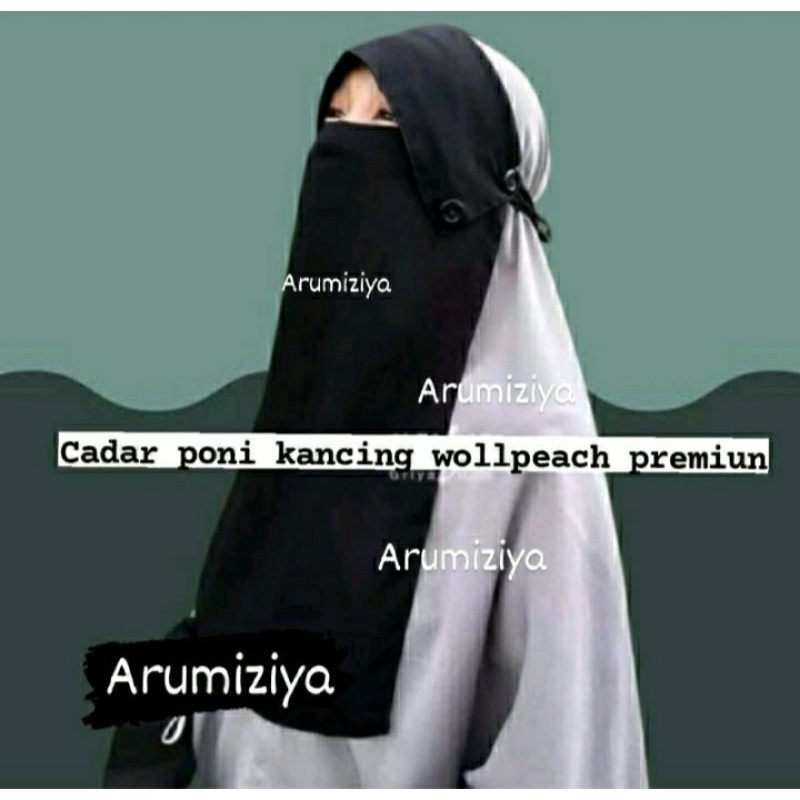 Cadar Poni Kancing Premium Niqob Temboro Niqob Murah Cadar Tutup Cadar Temboro Viral Sabila Hijab
