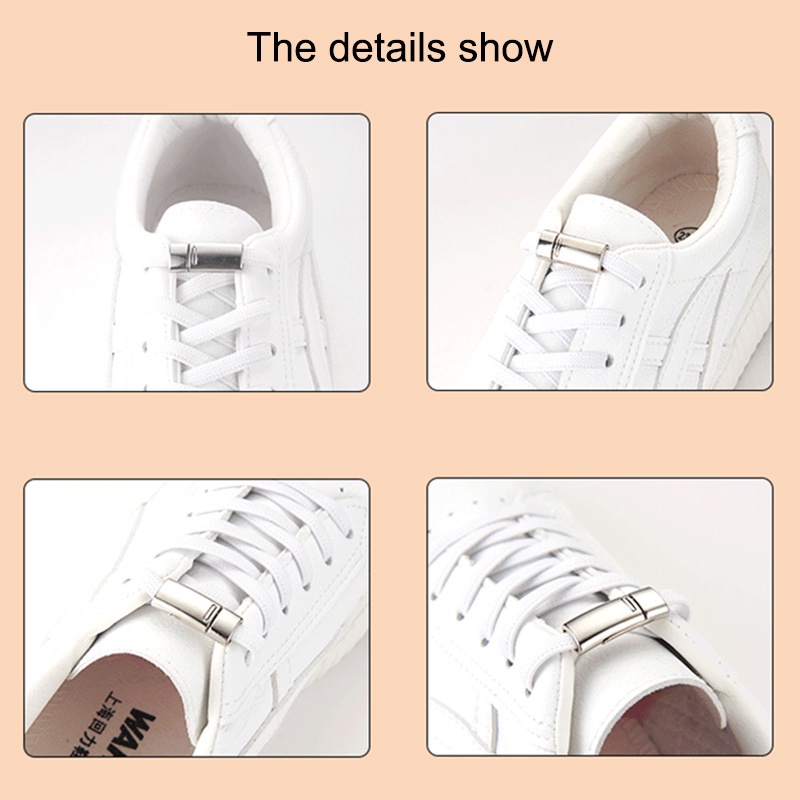 Tali Sepatu Magnet Simple / Shoelace Magnetic Simple Lazy/ Tali Sepatu Elastis Karet Praktis / Tali Sepatu Lazy Shoelace with Lock Capsule