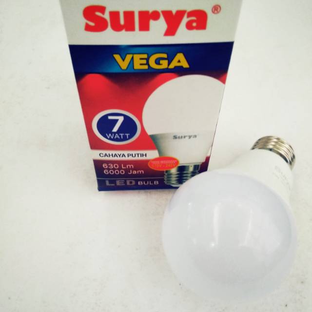 Lampu led 7 watt garanti / 7 watt merk surya