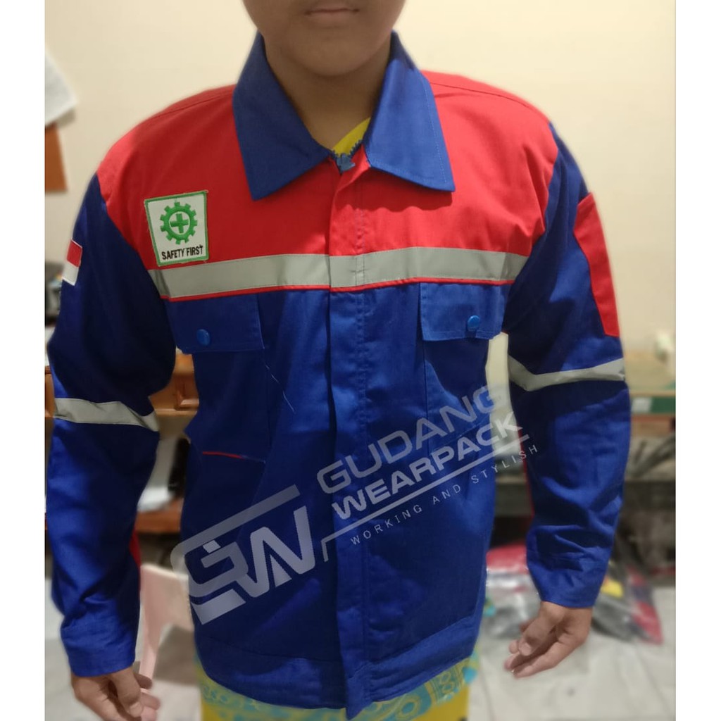 Gudang Wearpack - Baju Kerja Seragam Proyek Warna Benhur Merah