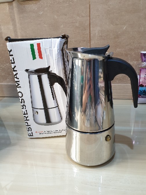 6 Cup Espresso Coffee Machine Maker Mesin Teko Kopi Moka Pot 300ml