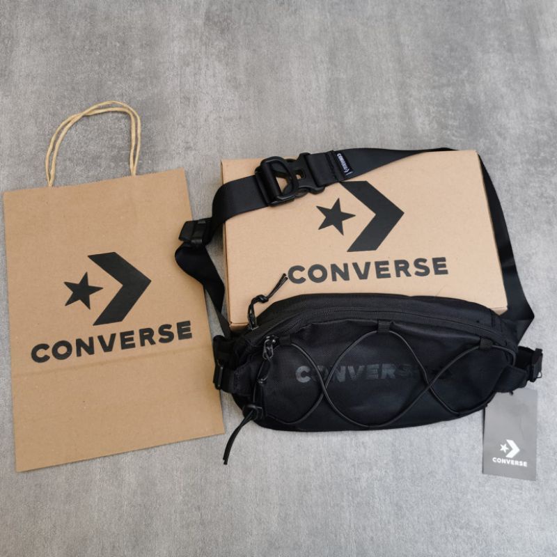 Waist bag Converse Swapout black FullSet tas pinggang converse