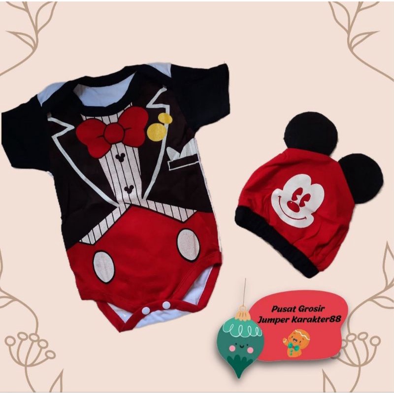Baju bayi Jumper bayi karakter bayi mickey mouse