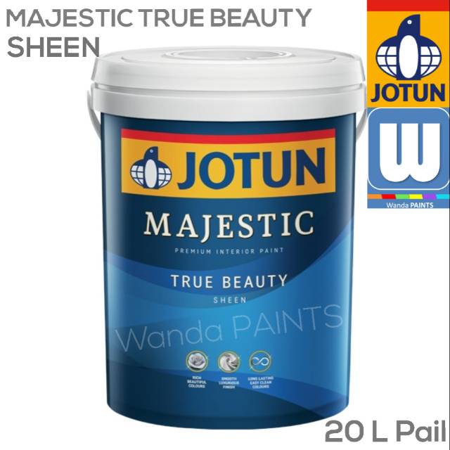 JOTUN MAJESTIC TRUE BEAUTY SHEEN 0001 White (20 Liter) Pail Can