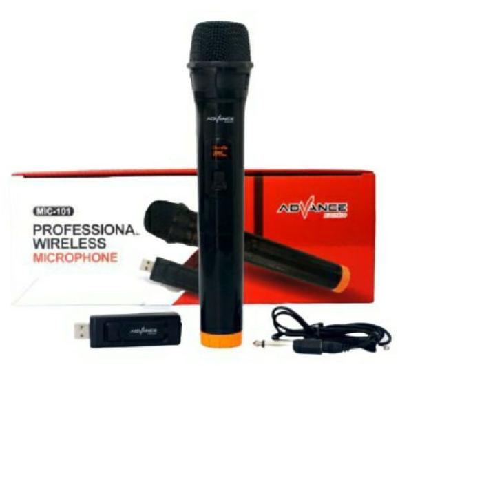 TERMURAH mic Wireless Single Advance Mic-101/Mikropon Nirkabel Portable/Professional Wireless Microphone