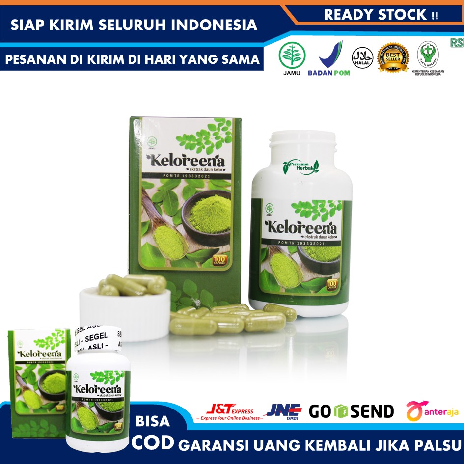 Kapsul Keloreena Ekstrak Daun Kelor untuk Obat Gondok Alami Anak dan Dewasa - Obat Gondok di Leher