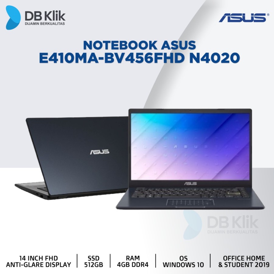 Notebook ASUS E410MA-BV456FHD N4020 4GB 512GB PCIe Windows10 + OHS 14"