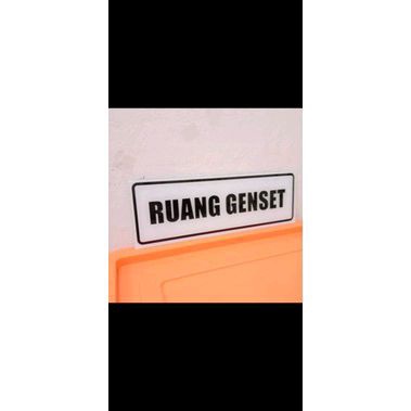 

akrilik sign ruang genset uk 30x10cm acrylic