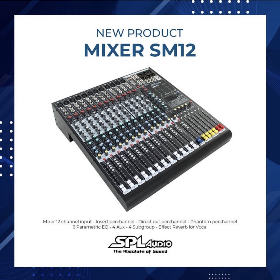 MIXER SPL AUDIO SM-12 4 Aux 6 Tone