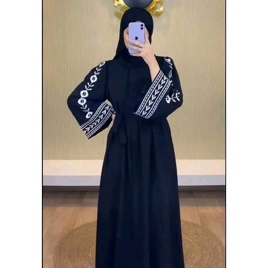 GAMIS SYAR’I ABAYA BORDIR TAZKIAH (BUSUI) CANTIK MURAH COD