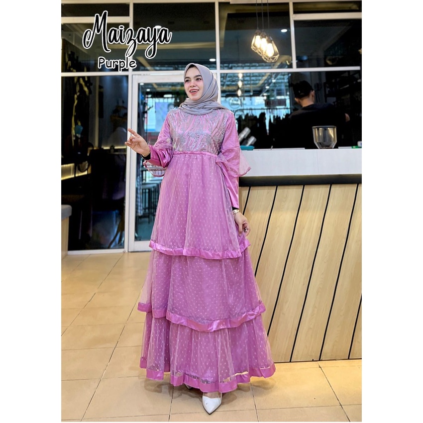 MAIZAYA Gamis Pesta Muslimah Bridesmaid Kondangan Walimatul Kondangan Bridemaids