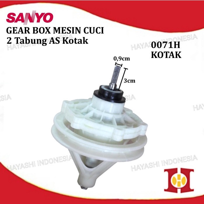 Gearbox Gerbox Girbox Mesin Cuci 2 Tabung SANYO Gear Box AS Kotak 3cm