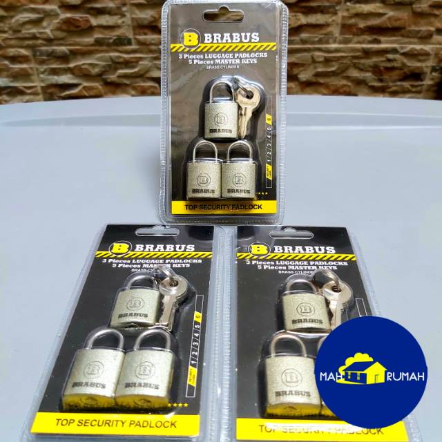 Gembok Brabus MasterKey Master Key 3pcs 3 pcs 20mm 20 mm