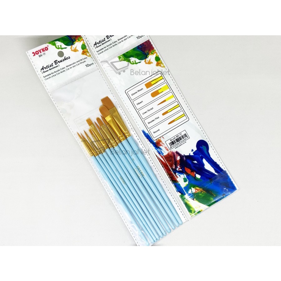 Jual Kuas Cat Air Kuas Lukis Acrylic Brush Joyko Br 17 1 Set 10 Pcs Shopee Indonesia 1963