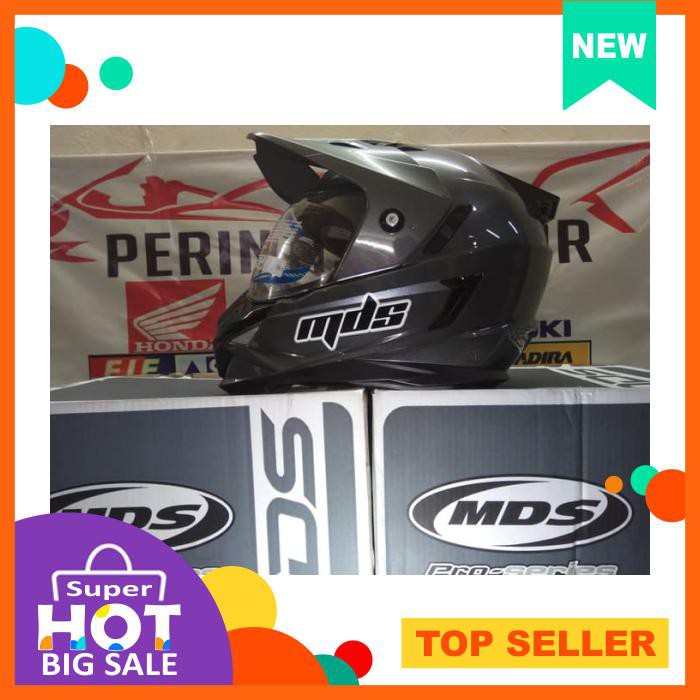 Helm Full Face Mds Supermoto Super Pro Solid Xl