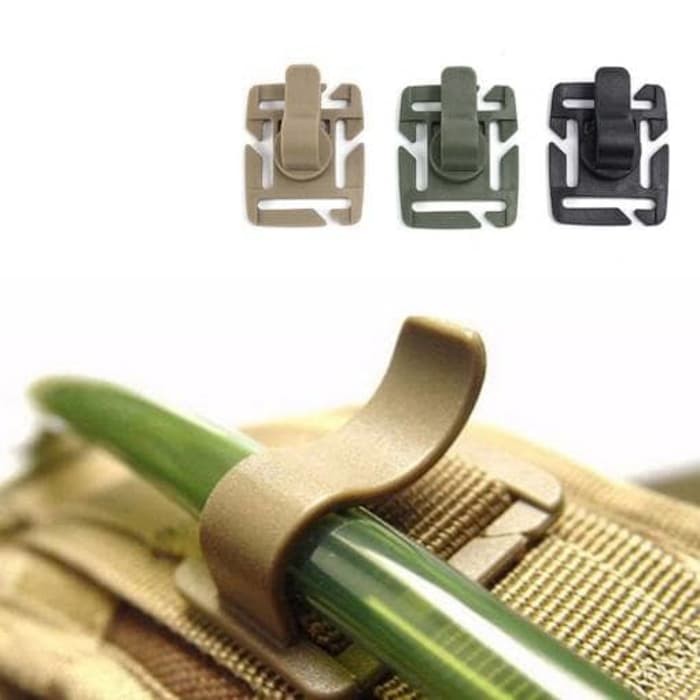 Gantungan Pulpen Plastik Water Tube Buckle Hanger Army Tactical