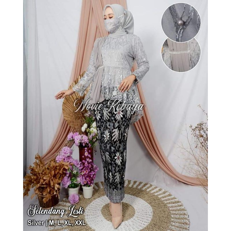 SETELAN KEBAYA AURORA SELENDANG SERUTY/KEBAYA TERLARIS/KEBAYA TERMURAH