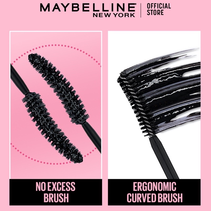 Maybelline Volume Express Hypercurl Waterproof Mascara Make Up - Black