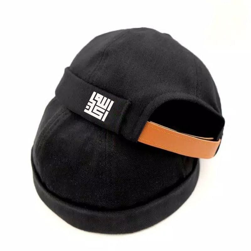 Topi Peci Miki Hat BALITA dan ANAK 1 s/d 14 tahun Kaligrafi Allahuakbar Original-Hitam