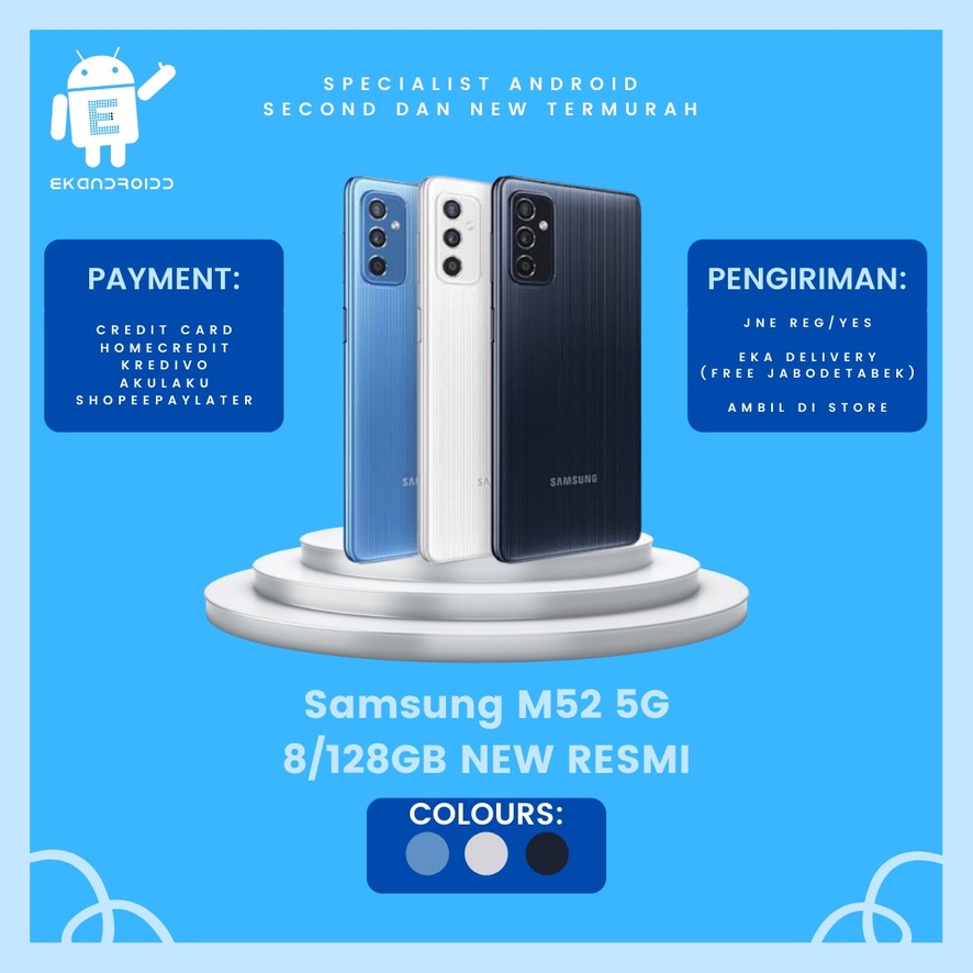 SAMSUNG M52 5G 8/128GB NEW RESMI
