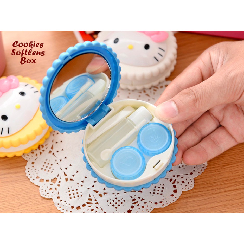 

Promo TS Cookies Softlens Box HELLO KITTY (Kotak softlens bentuk Cookies) kualitas