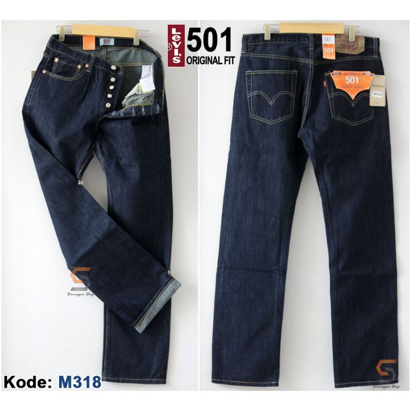 Levis 501 original varian garment - Celana jeans standar pria levis 501 original